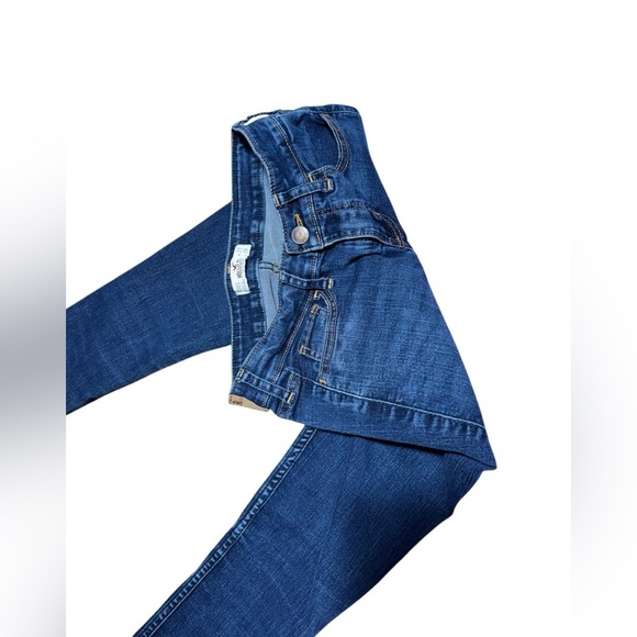 Hollister women's fully fitted ankle pant in blue size w23 L 29 Juniors - Picture 10 of 11